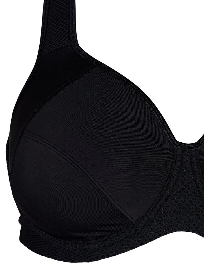 CORE, HIGH SUPPORT WIRE BRA - Kaarituelliset urheilurintaliivit, Musta, Packshot image number 2