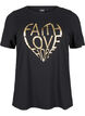 FLASH – kuviollinen t-paita, Black Gold Faith, Packshot image number 0
