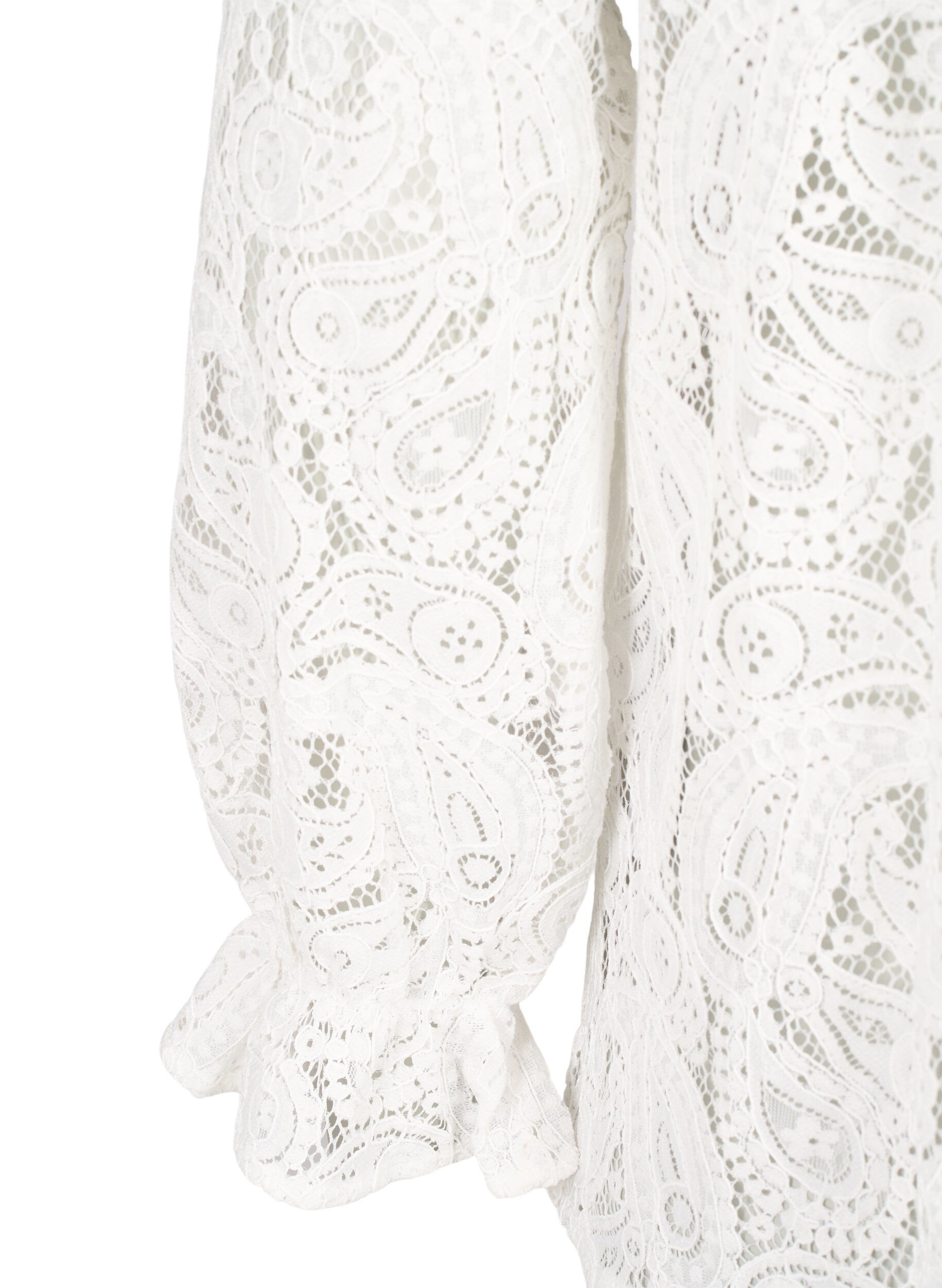 Zizzi Pitsinen paitapusero r&ouml;yhel&ouml;yksityiskohdilla, Snow White, Packshot image number 3