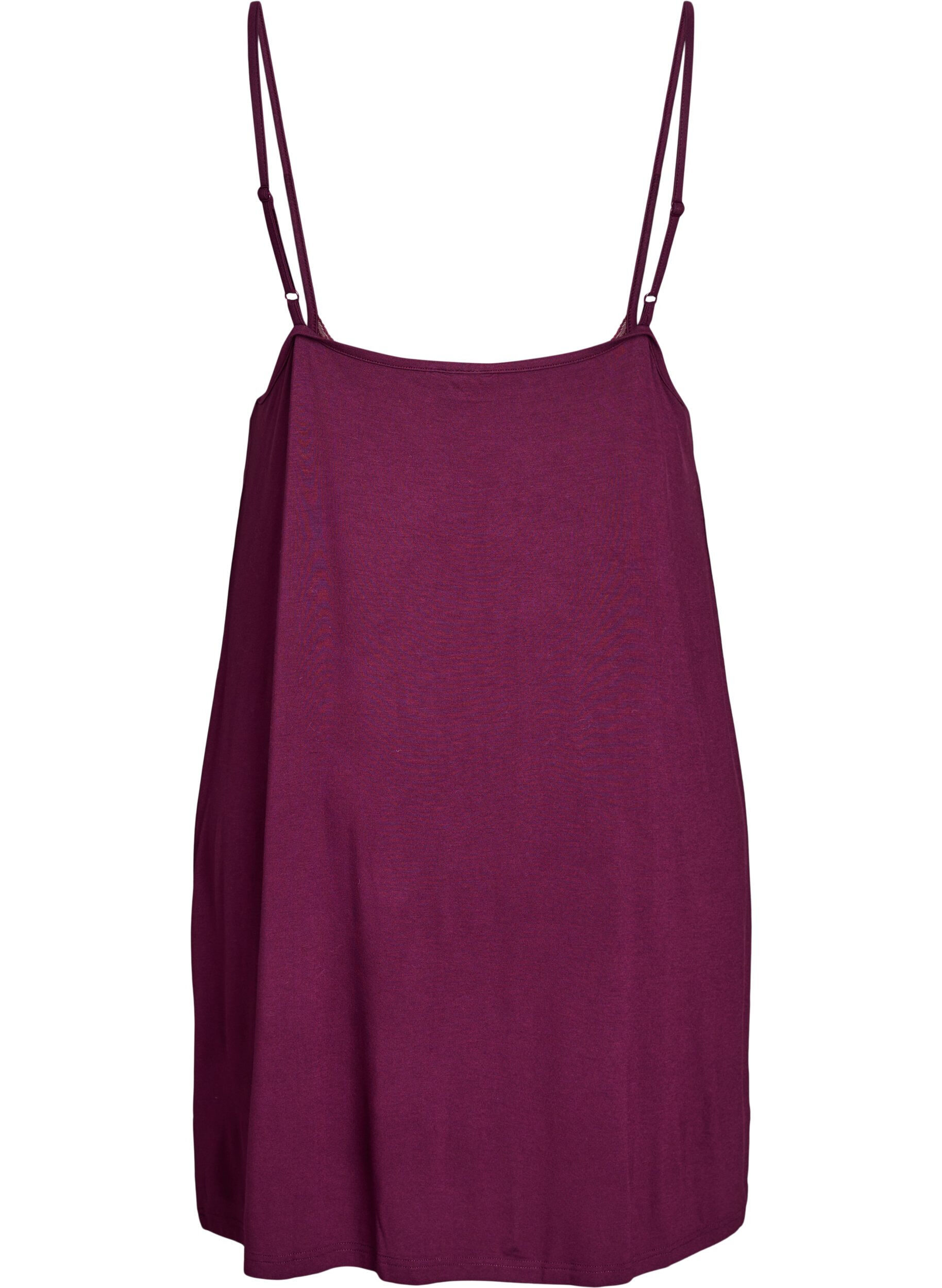 Zizzi Pitsireunainen viskoosiy&ouml;paita, Tumma Bordeaux, Packshot image number 1