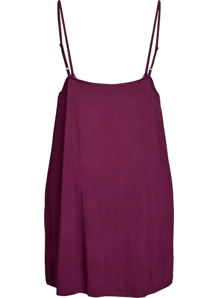 Pitsireunainen viskoosiy&ouml;paita, Tumma Bordeaux, Packshot image number 1