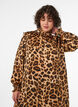 Mekko leopardikuosilla ja r&ouml;yhel&ouml;yksityiskohdilla, Ruskea, Model image number 2