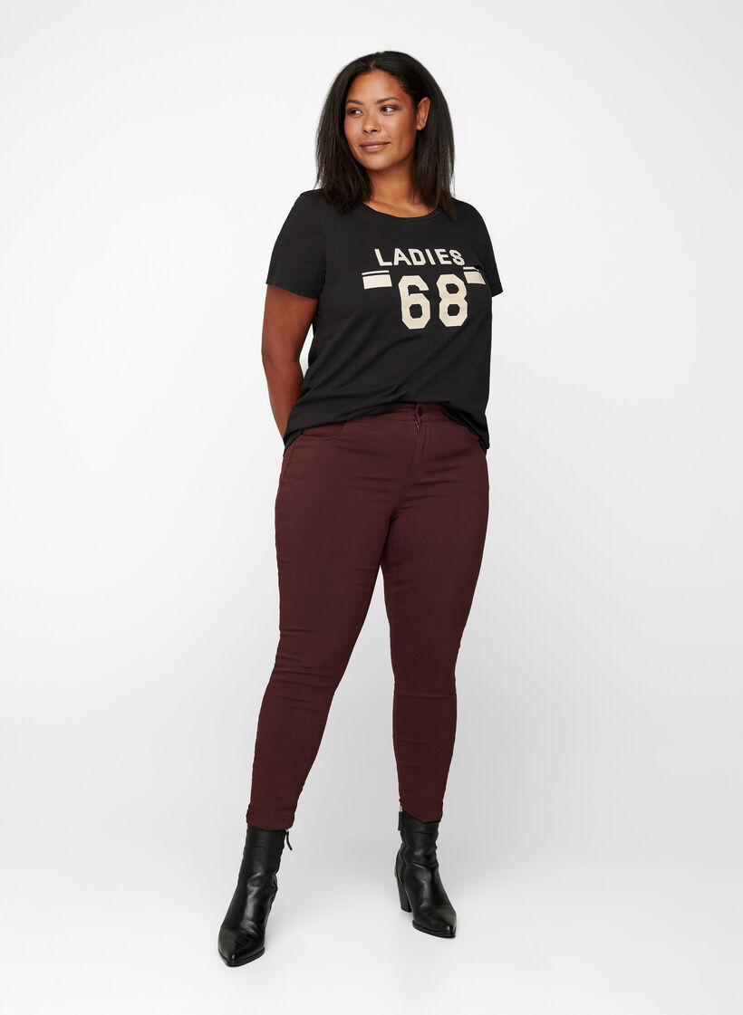 Housut, Tumma Bordeaux, Model image number 0