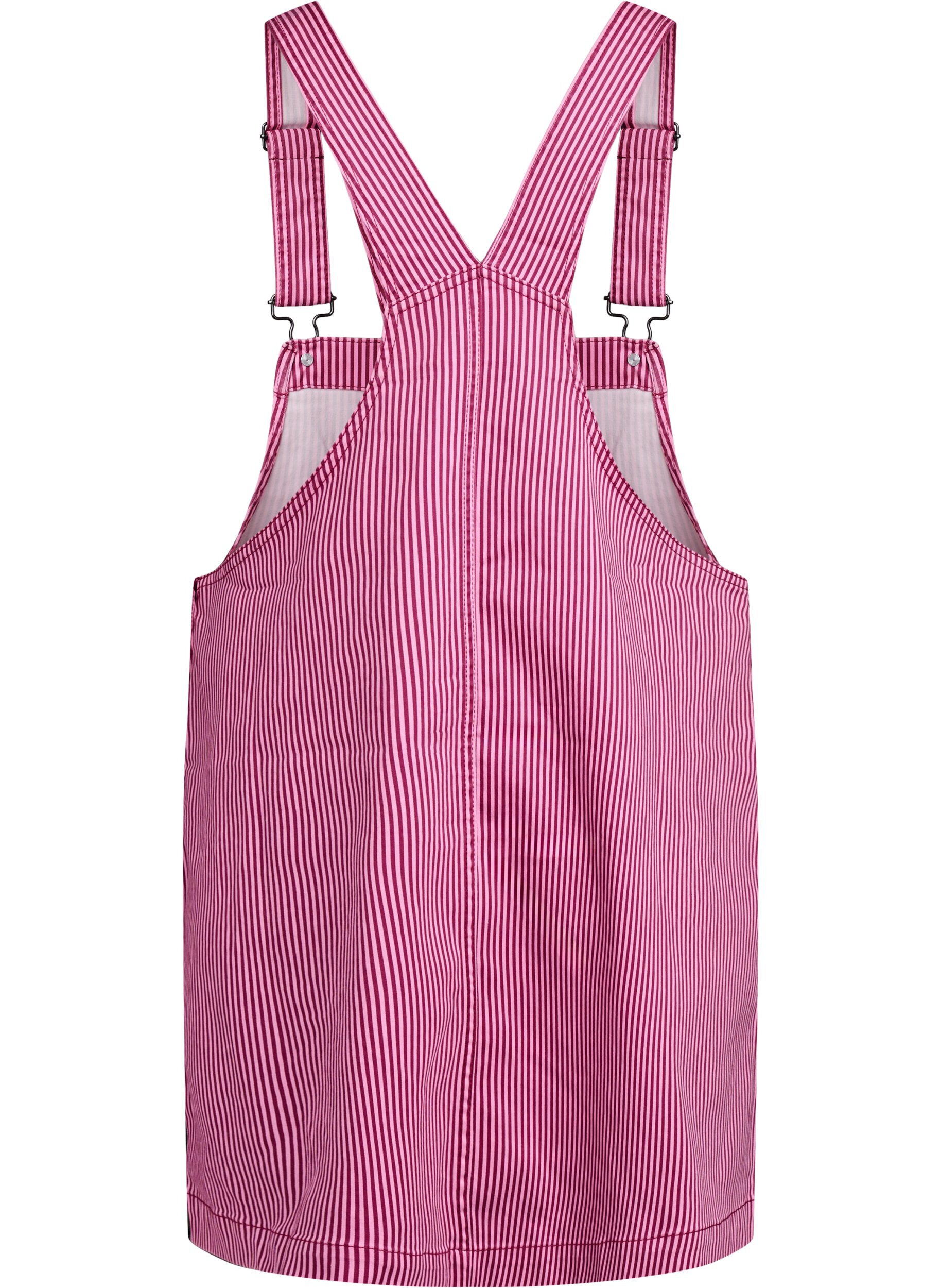 Zizzi Raidallinen lyhyt haalarimekko, Red Stripe, Packshot image number 1