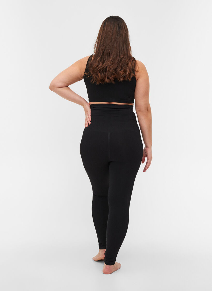 Shapewear-leggingsit korkealla vyötäröllä, Black, Model image number 1