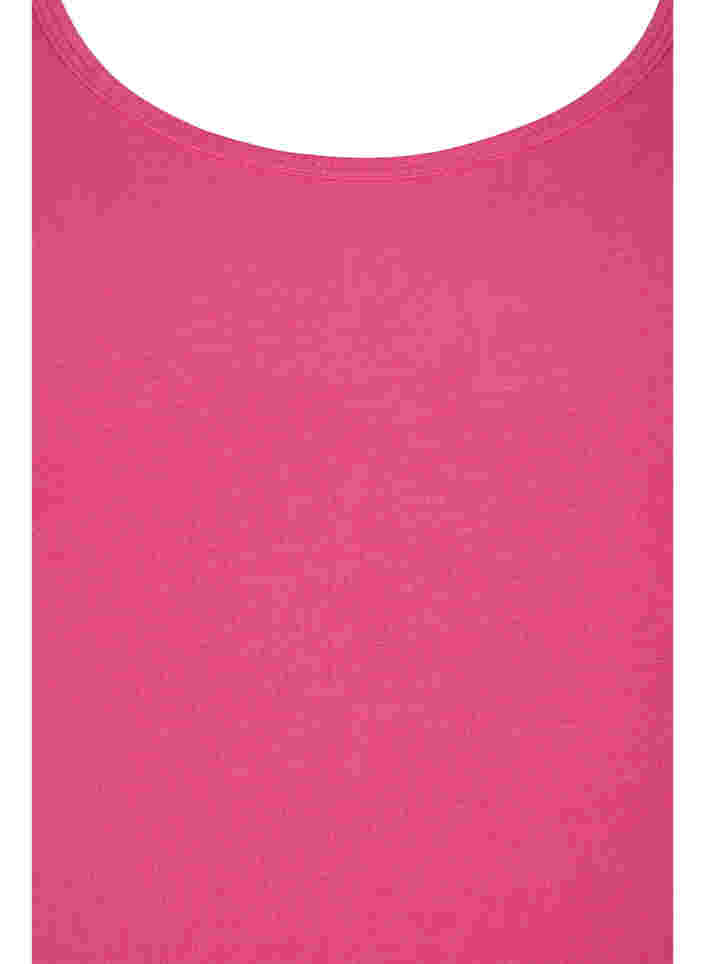 Yksivärinen perustoppi puuvillasta, Hot Pink, Packshot image number 2
