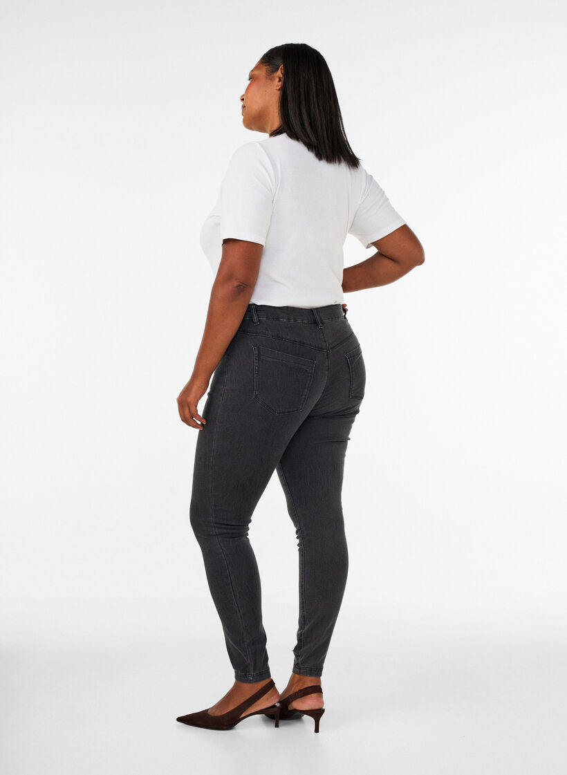 Jeggingsit puuvillasekoitteesta, Grey Denim, Model image number 1