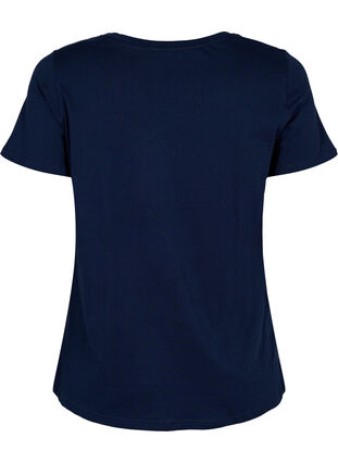 Puuvillainen t-paita painatuksella, Navy Blazer, Packshot image number 1