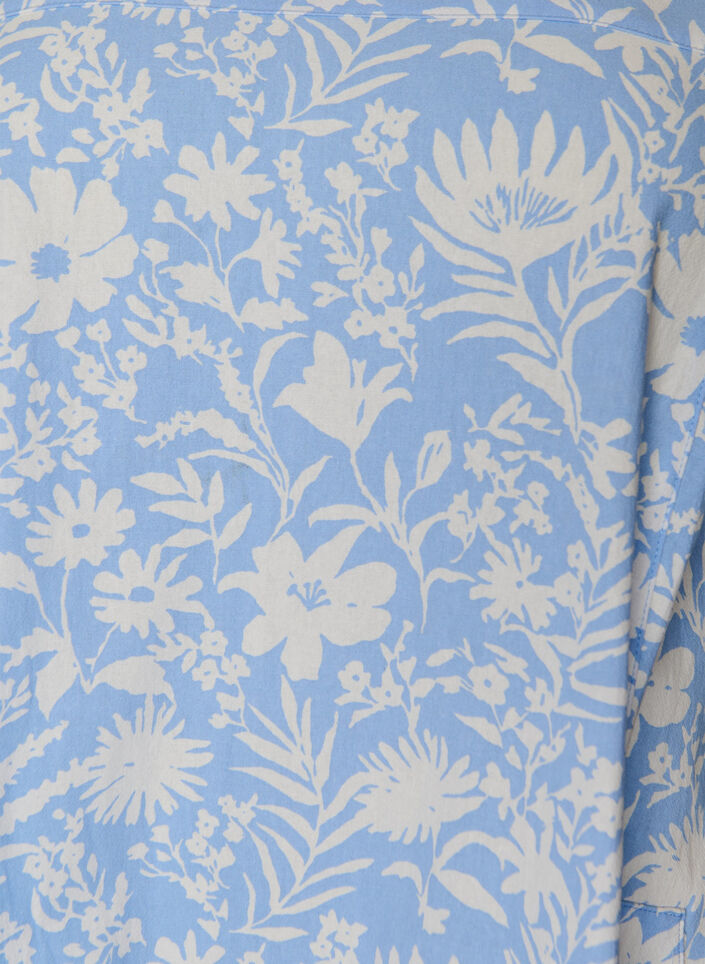 Lyhythihainen painokuvioitu puuvillamekko, Vanilja, Packshot image number 2