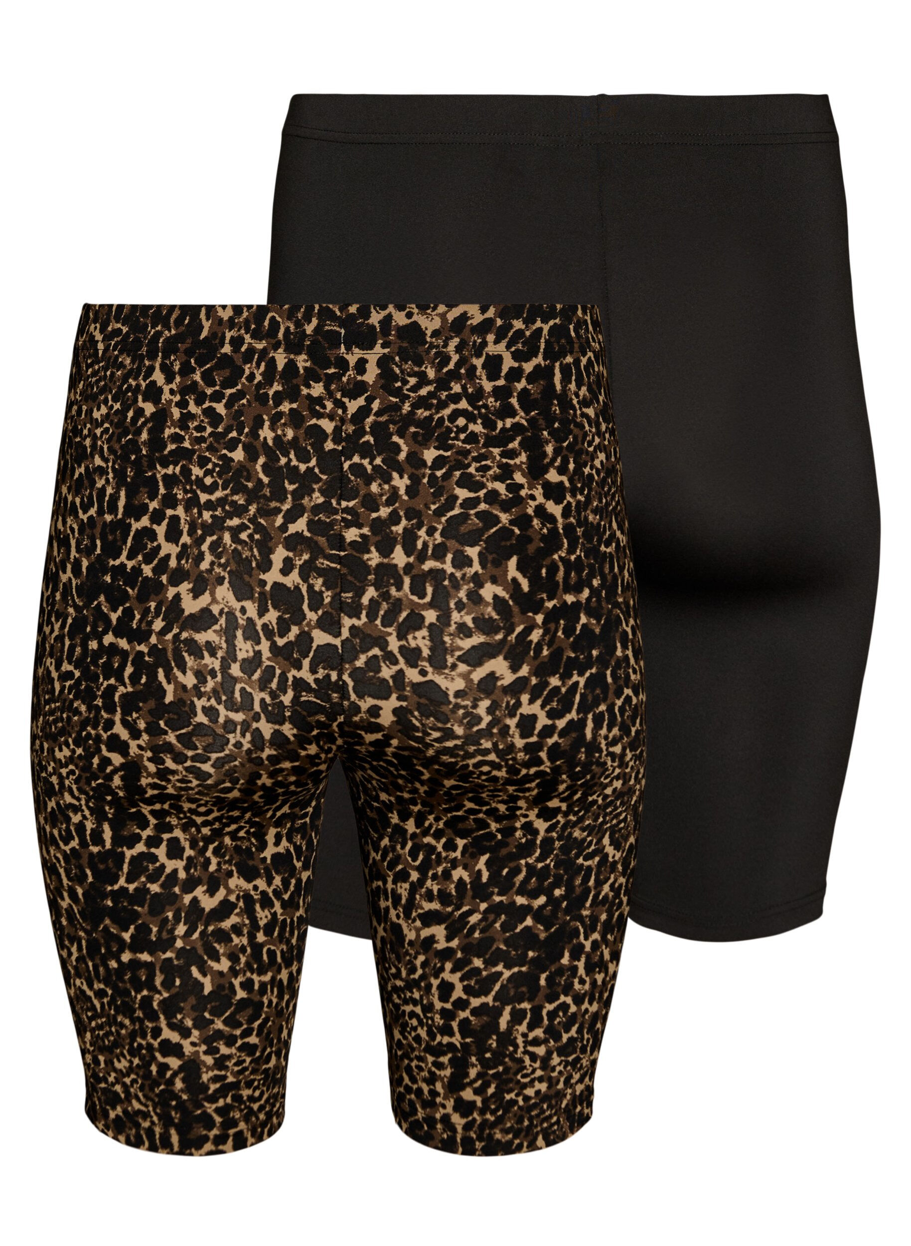 Zizzi2-pack py&ouml;r&auml;ilyshortsit, Ruskea, Packshot image number 1