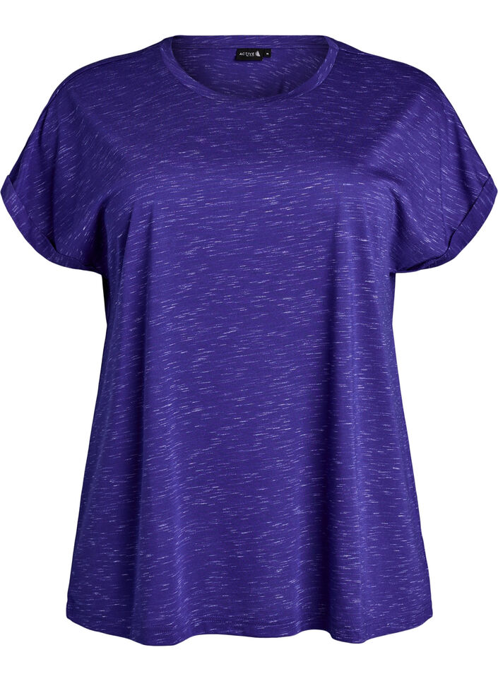Rento treenipaita lyhyill&auml; hihoilla, Violetti, Packshot image number 0
