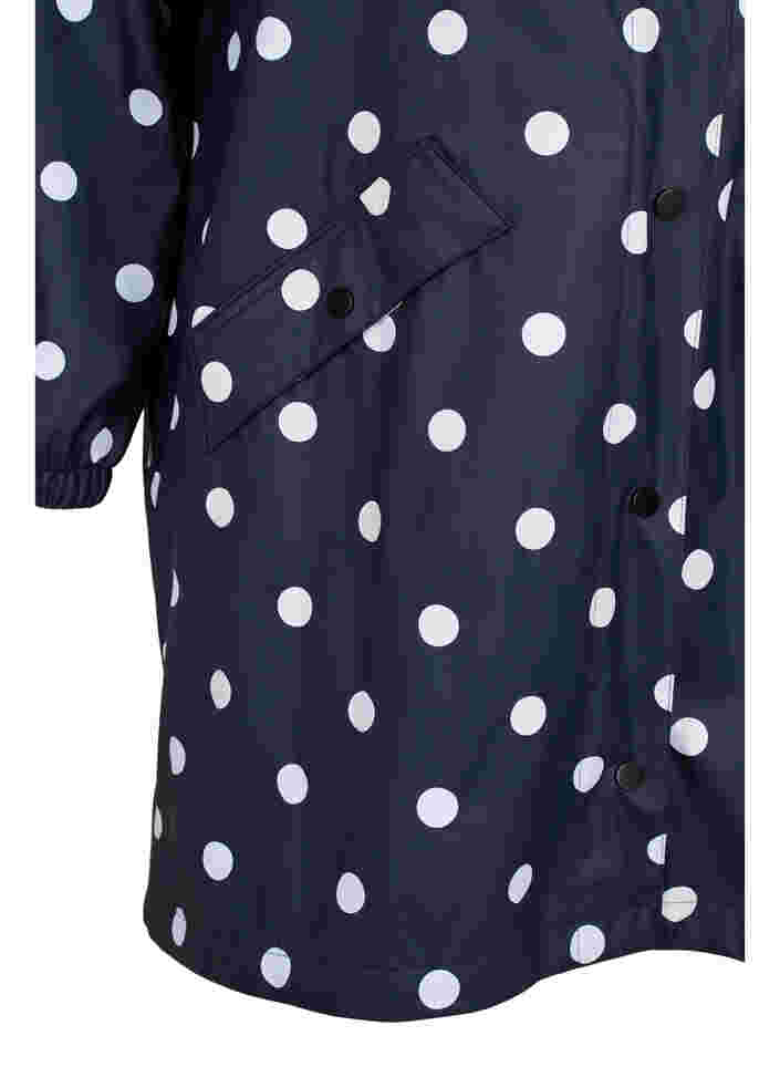 Sadetakki kuviolla ja hupulla, Navy Blazer W/Dots, Packshot image number 3