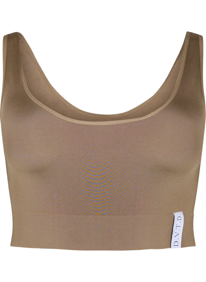 Saumattomat rintaliivit pyöreällä pääntiellä, Driftwood, Packshot image number 0