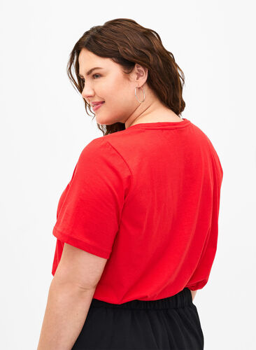 FLASH - T-paita pyöreällä pääntiellä, High Risk Red, Model image number 1