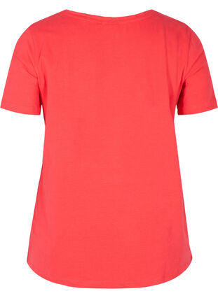 Yksivärinen perus t-paita puuvillasta, Hibiscus, Packshot image number 1