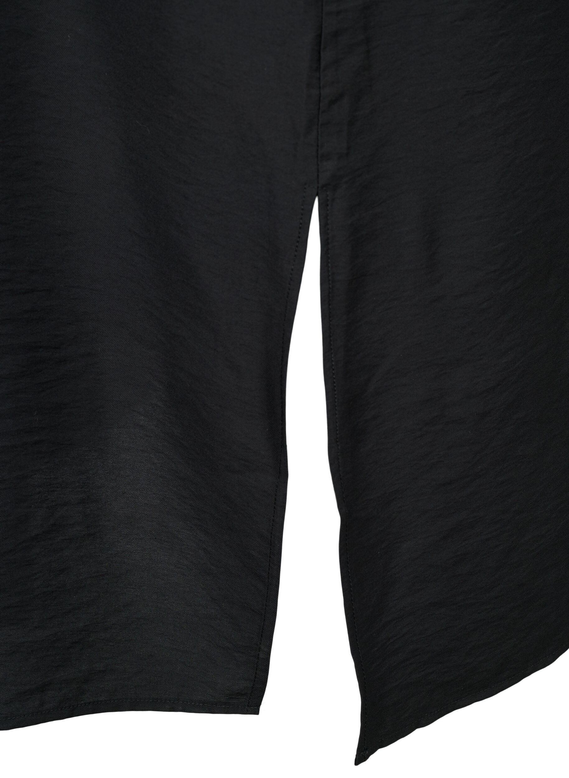 Zizzi Yksiolkaiminen viskoosimekko, Musta, Packshot image number 3