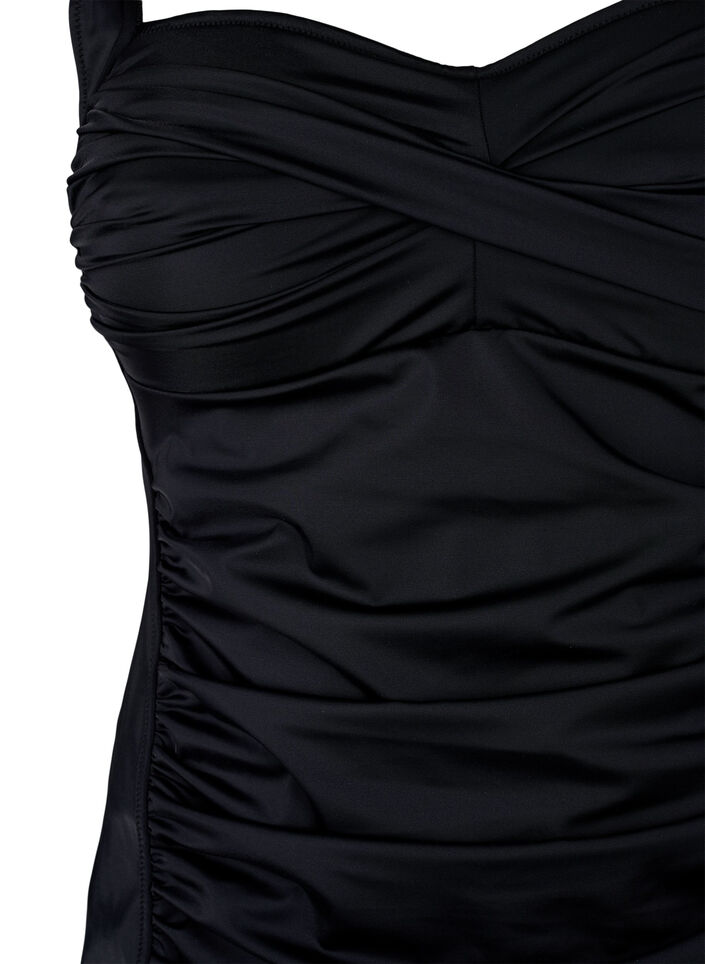 Laskostettu tankini, Musta, Packshot image number 2