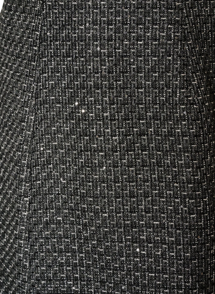 Lyhyt boucl&eacute;-hame paljeteilla, Musta, Packshot image number 2