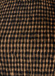 Ruudullinen pusero smokkauksella ja peplum-helmalla, Ruskea, Packshot image number 2