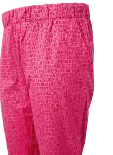 Collegehousut printillä ja taskuilla , Hot Pink AOP, Packshot image number 2