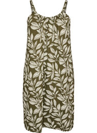 Midipituinen olkainmekko luomupuuvillaa, Vihre&auml;