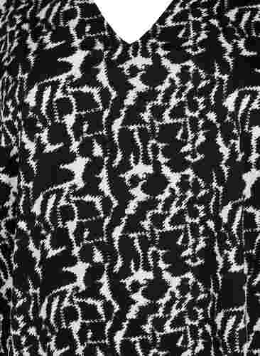 FLASH - Tunika v-pääntiellä ja kuosilla, Black White AOP, Packshot image number 2