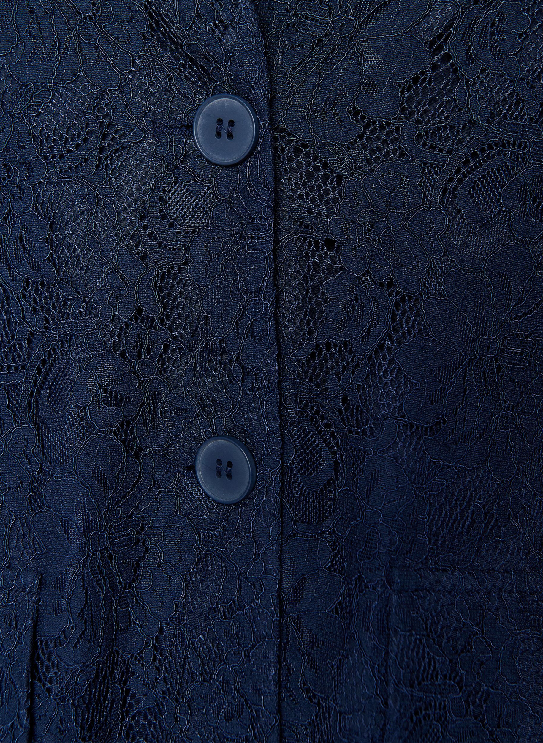 Zizzi Pitsinen bleiseri napituksella, Sininen, Packshot image number 2