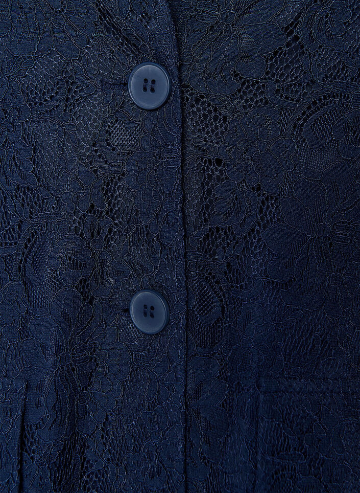 Pitsinen bleiseri napituksella, Sininen, Packshot image number 2