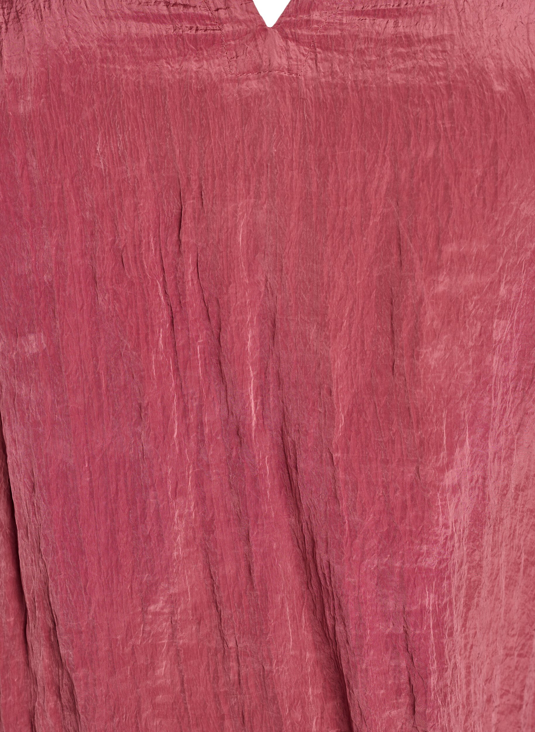 Zizzi Pusero v-p&auml;&auml;ntiell&auml; ja rypytetyll&auml; pinnalla, Vaaleanpunainen, Packshot image number 2