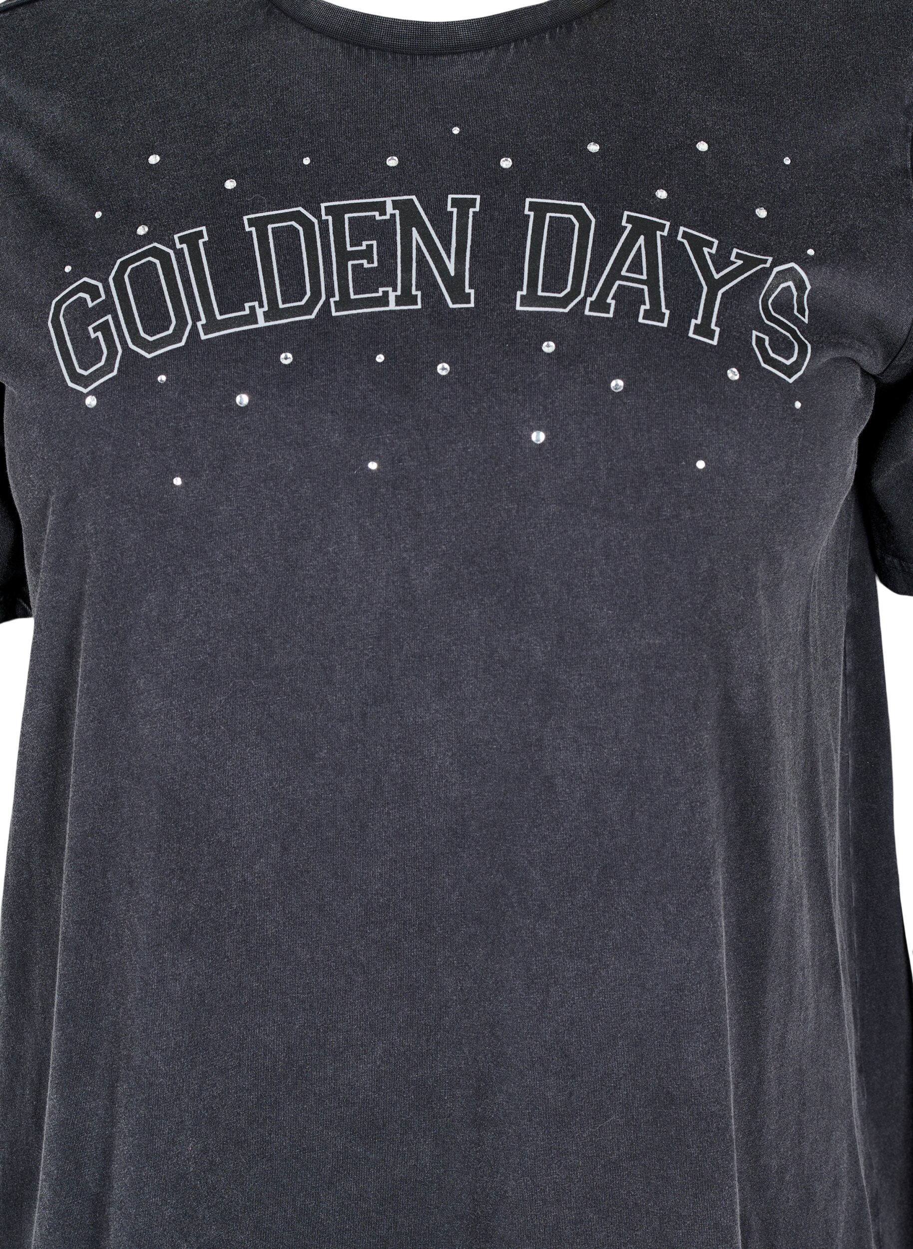 Zizzi T-paita luomupuuvillasta graafisella printill&auml;, Harmaa, Packshot image number 2