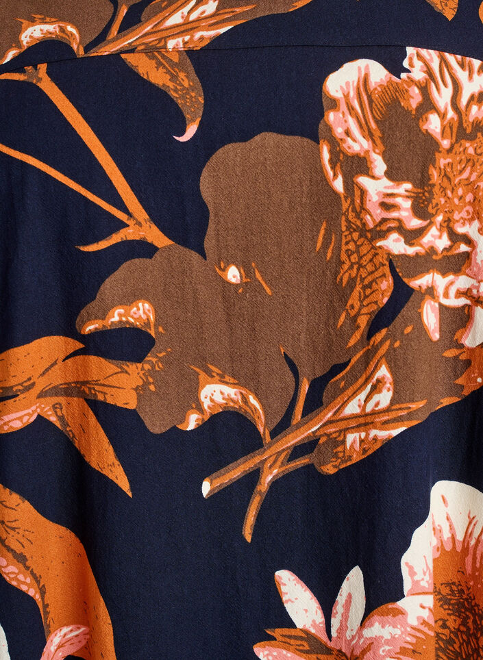 Lyhyt puuvillamekko joustavalla helmalla ja pitk&auml;t hihat, Musta, Packshot image number 2