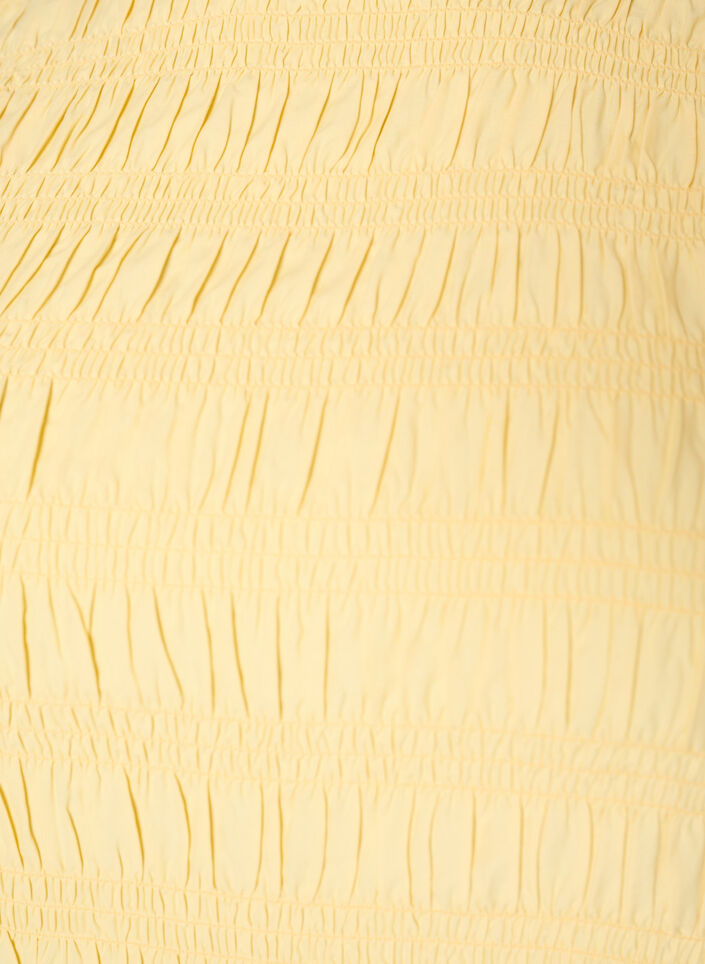 Smokkitoppi venep&auml;&auml;ntiell&auml; ja peplum-helmalla, Keltainen, Packshot image number 2