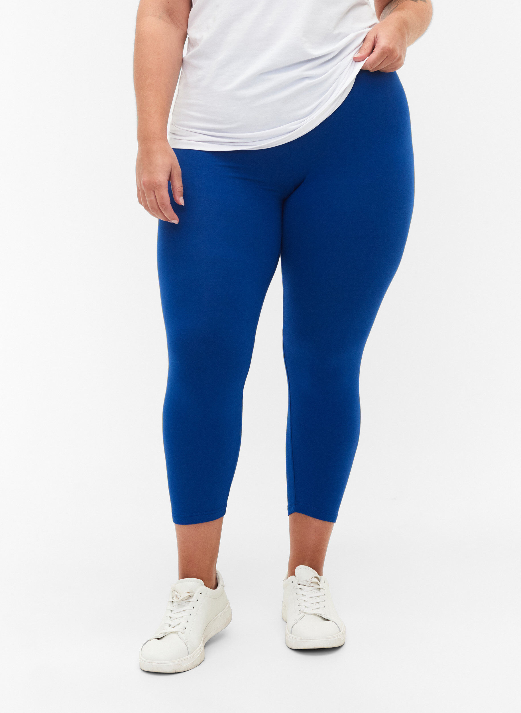 3/4-pituiset viskoosileggingsit, Sininen, Model