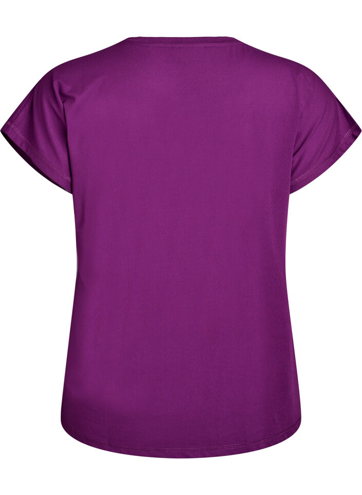 Yksiv&auml;rinen treeni-T-paita, Violetti, Packshot image number 1