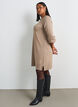 Lyhyt neulemekko raglanhihoilla ja keskisaumalla, Beige, Model image number 3
