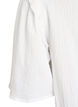 Puuvillamusliinipusero broderie anglaise -kirjonnalla ja 1/2-hihoilla, Valkoinen, Packshot image number 3