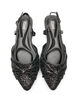 Kimalteleva slingback-korkokenk&auml; rusettikoristeella, Musta, Packshot image number 2