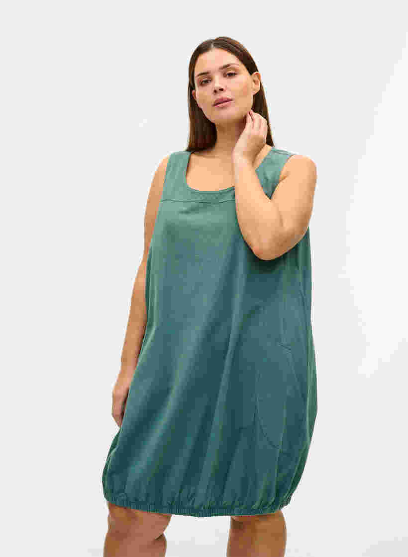 Hihaton mekko puuvillasta, Sea Pine, Model image number 0