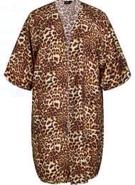 Viskoosikimono, 3/4-mittaiset hihat, Ruskea