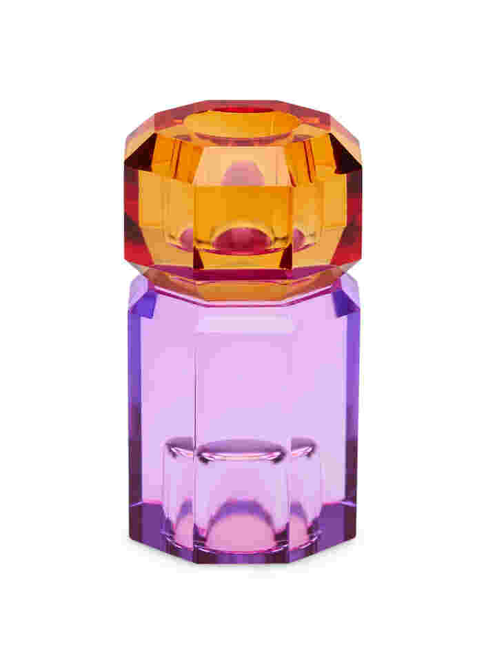 Kynttilänjalka kristallista, Amber/Violet, Packshot image number 1