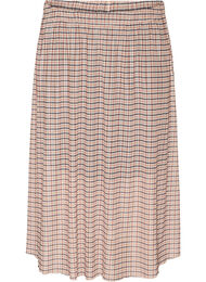 Ruutukuosinen mesh-midihame, Beige