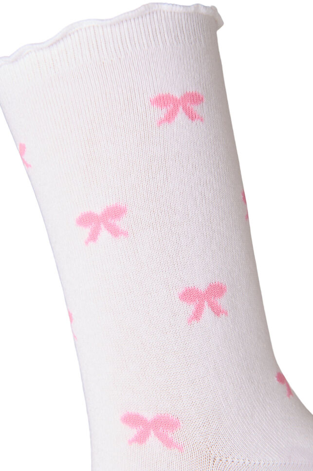 Puuvillasukat kuvioilla, Valkoinen, Packshot image number 2
