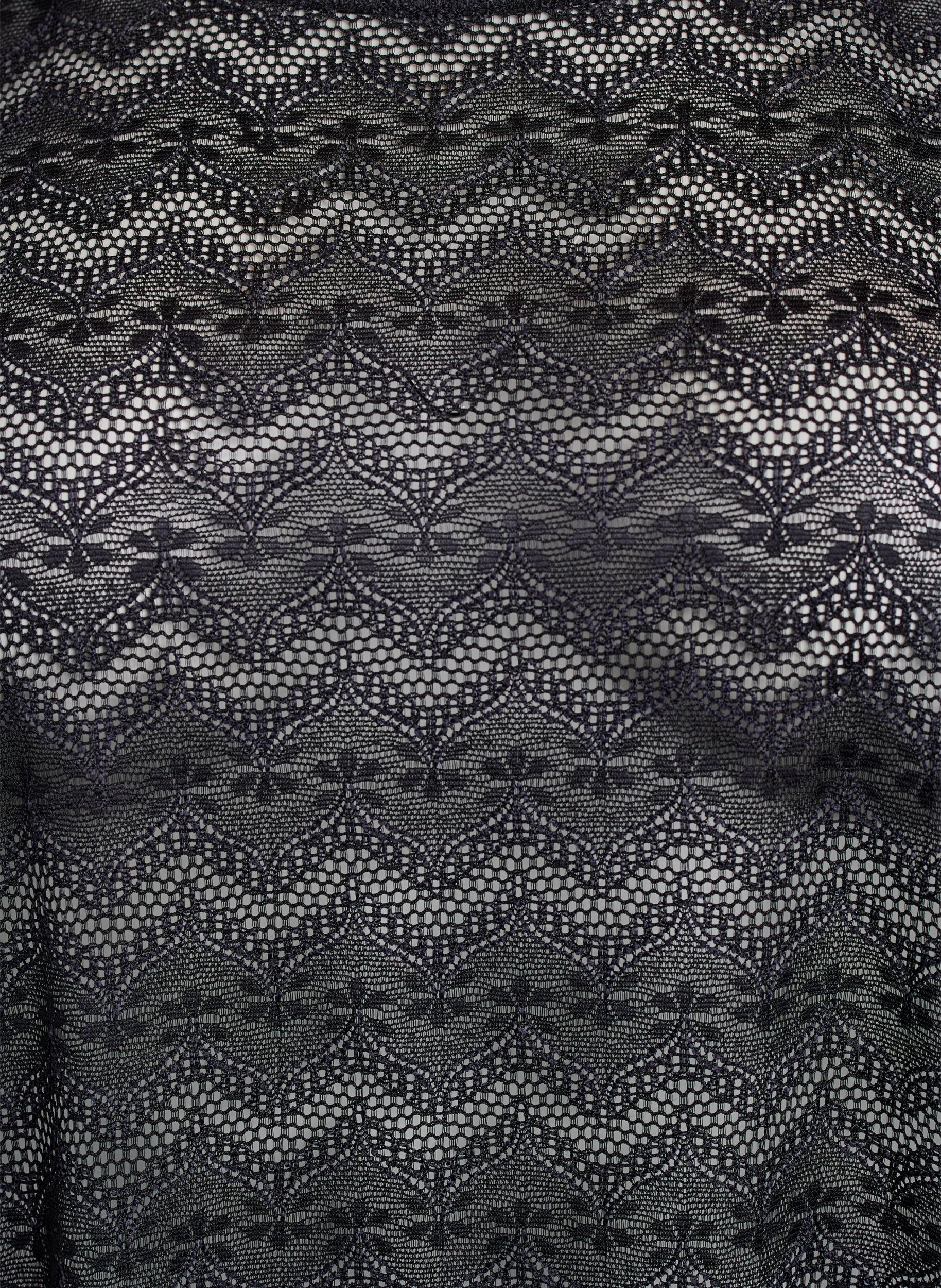 Zizzi Pitsipusero, jossa on lyhyet hihat ja piparkakkuhelma, Musta, Packshot image number 2