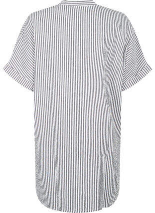 Raidallinen paita, jossa on rintataskut, White/Black Stripe, Packshot image number 1