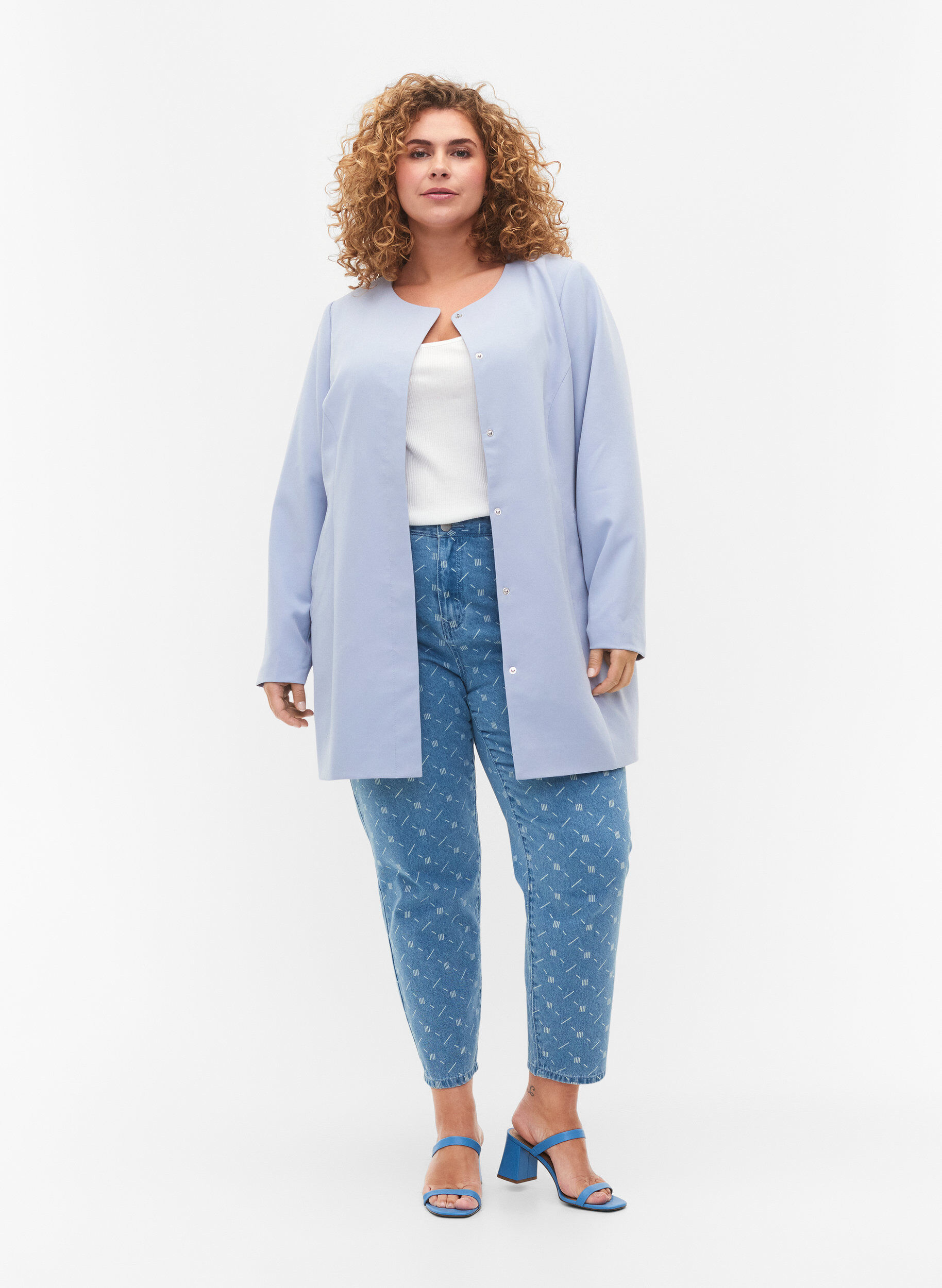 Zizzi Kevyt klassinen kev&auml;ttakki, Eventide, Model image number 2