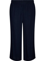 Leve&auml;lahkeiset pellava- ja viskoosihousut, Sininen