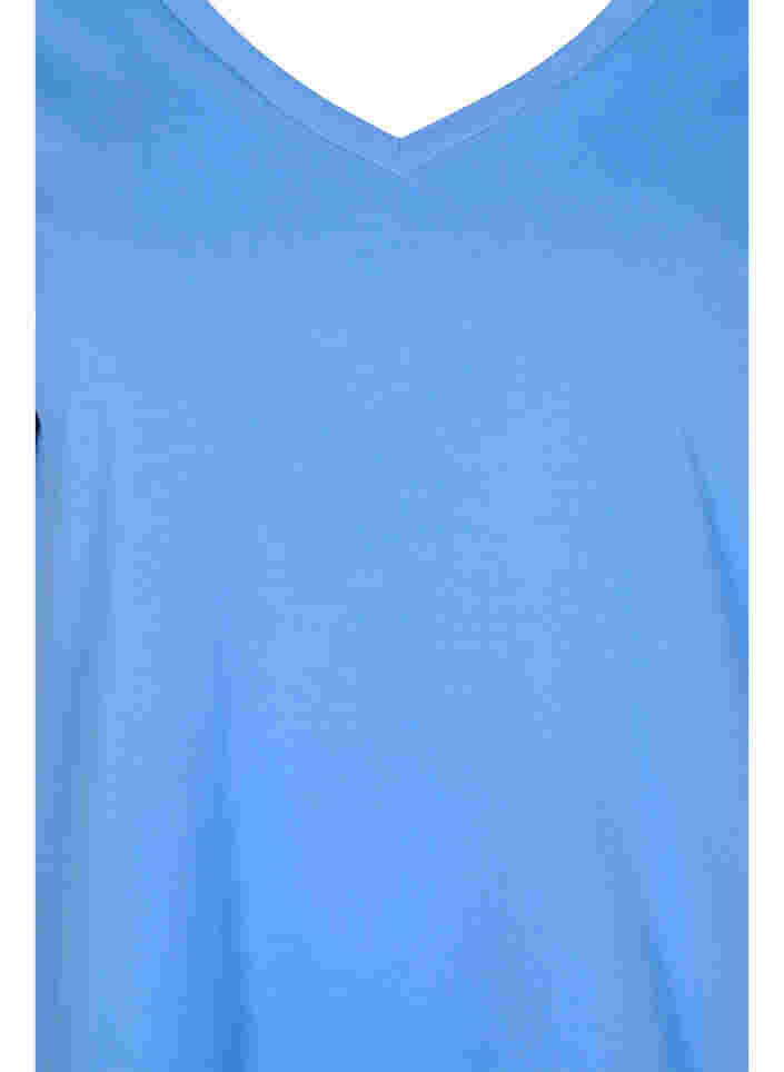 2 perus t-paitaa puuvillasta, Ultramarine/White, Packshot image number 2