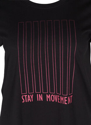 Puuvillainen t-paita treeniin painatuksella, Black Fading Square, Packshot image number 2