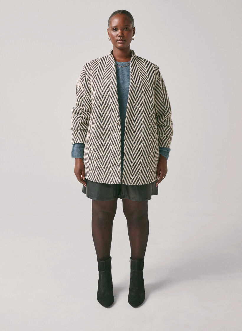 Kuvioitu takki, Black w. White, Image image number 1