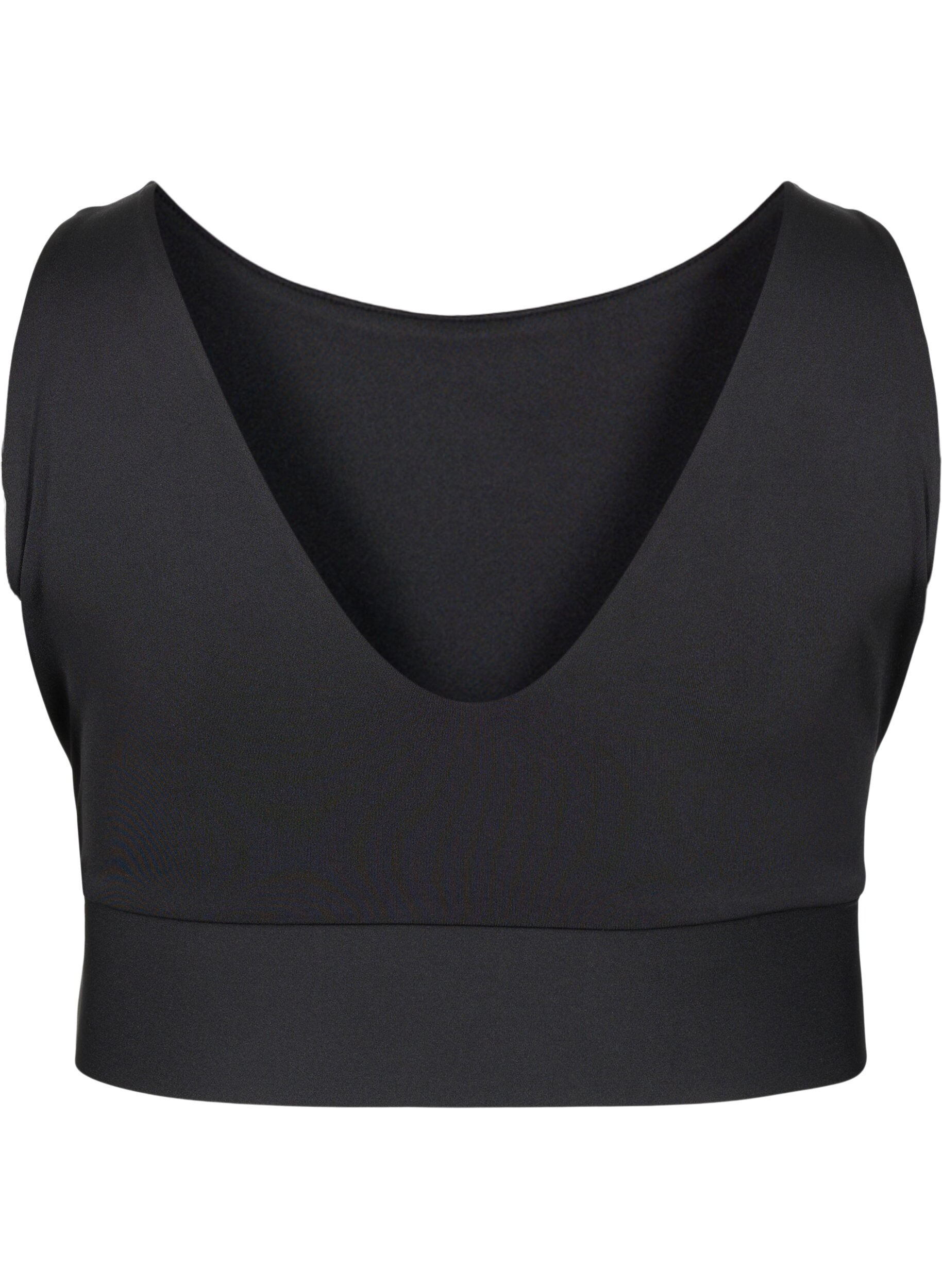 Zizzi CORE, MID SUPPORT SPORTS BRA - Urheilurintaliivit, Black, Packshot image number 1